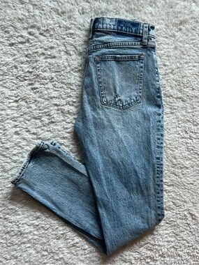 Abercrombie & Fitch 90s Skinny High Rise Jeans Acid Wash Distressed (27)